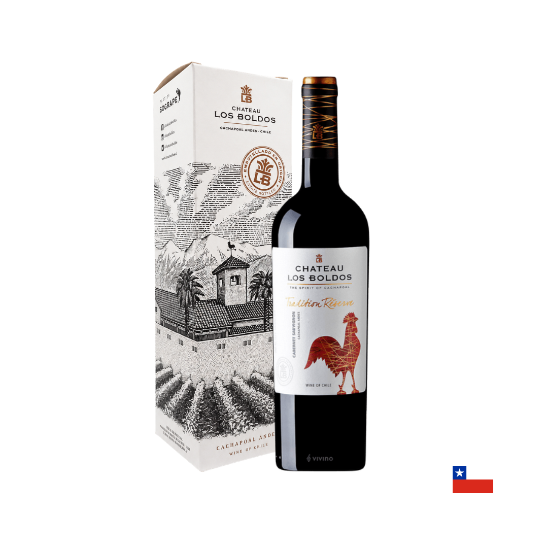 PVIN0073 (2) Vino Tinto Chateu Los Boldos Tradition Réserve Cabernet Sauvignon 750 ml - Imagen 1