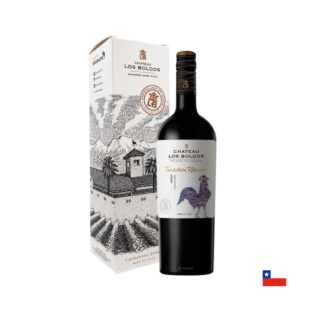 PVIN0079 (1) Vino Tinto Chateau Los Boldos Tradition Réserve Merlot 750ml - Imagen 1