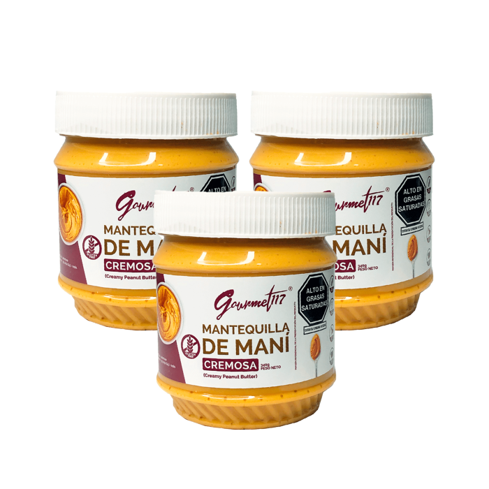 Mantequilla de Maní cremosa Gourmet117 340 gr x 3 unidades - Imagen 1