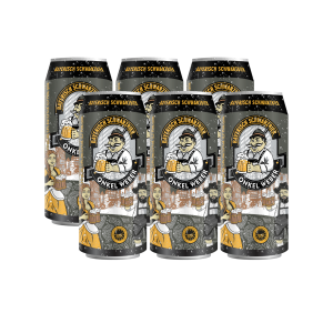 Pack de 4 latas de cerveza alemana Onkel Weber negra 500ml