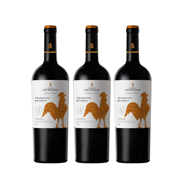 Pack 3 vinos Carménère Château Los Boldos Tradition Reserve