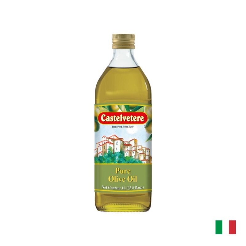 Aceite de Olivo Castelvetere Puro 1 litro botella de vidrio