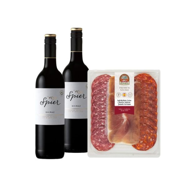 Pack Brindis Gourmet | 2 Vinos Spier Shiraz + Embutidos Luis Oliveras - Imagen 1