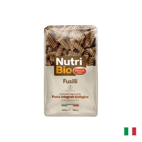 Pasta Fusilli Nutri Bio Reggia 500g paquete de pasta italiana orgánica