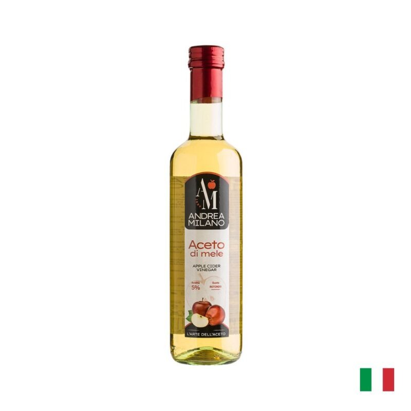 Vinagre de manzana Andrea Milano 500 mililitros en botella de vidrio