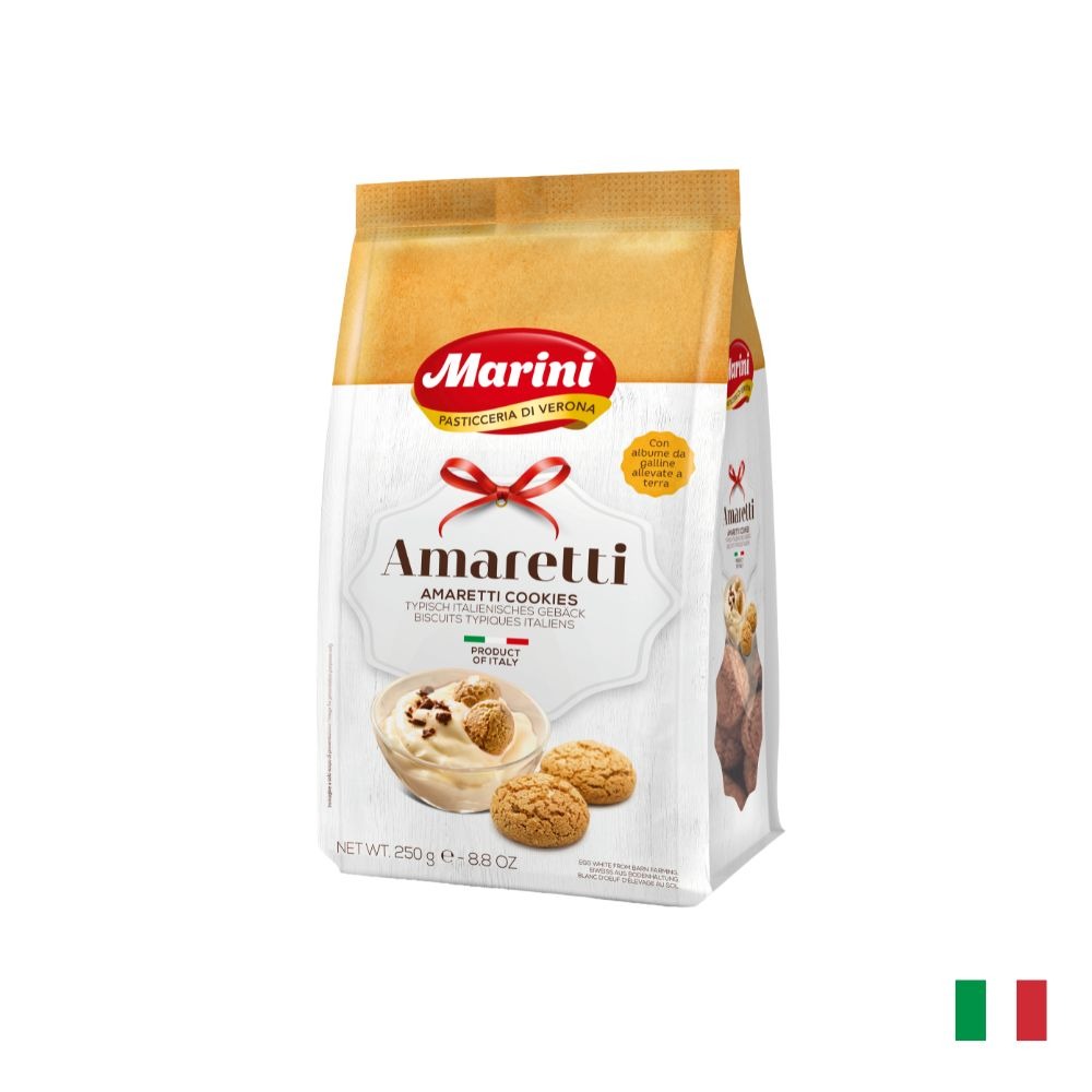 Galletas Marini Amaretti 250g Bolsa de Galletas Marini Amaretti 250g - Galletas italianas de almendra - Gourmet117