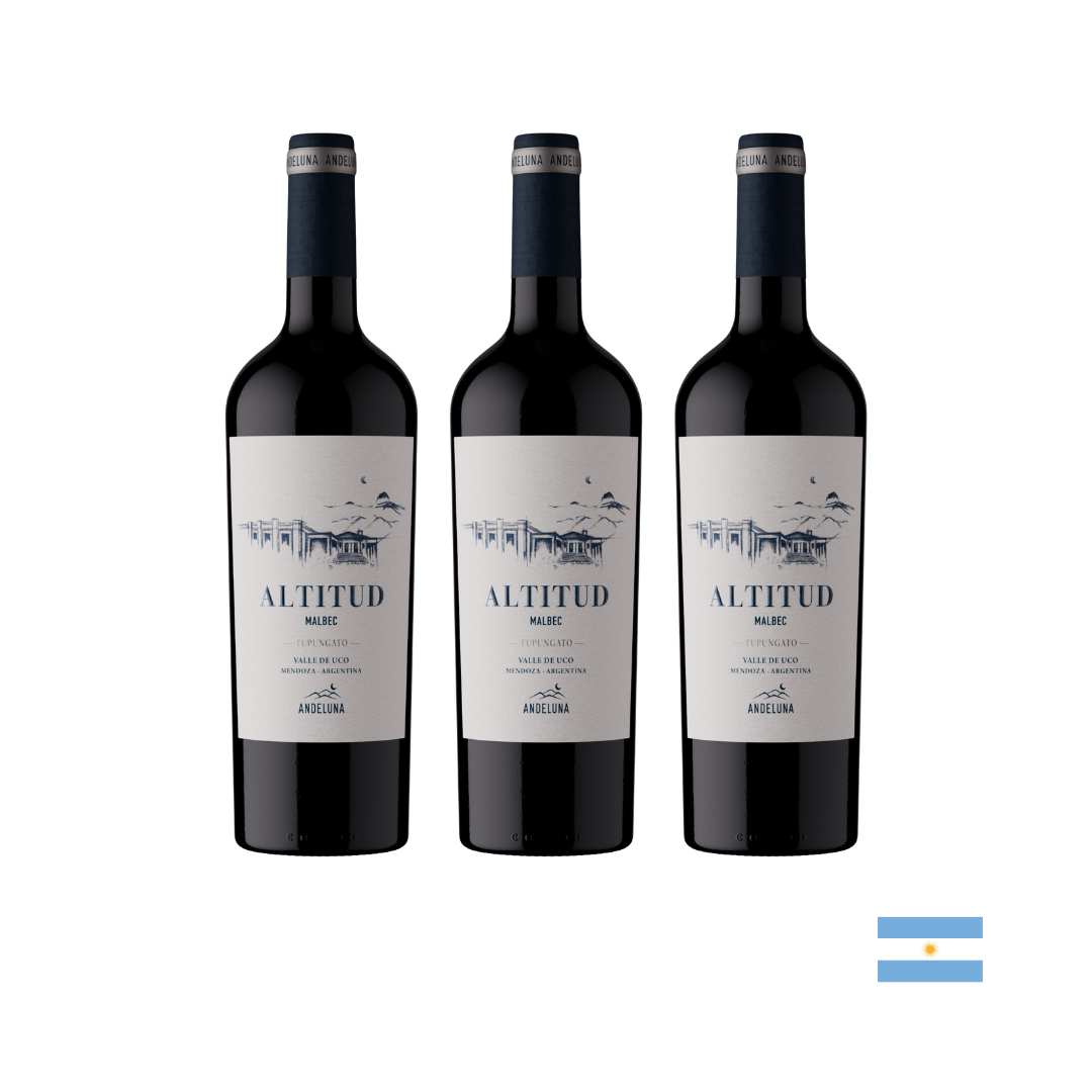 PVIN0002 (1) VINO TINTO ALTITUD MALBEC ANDELUNA X 750ML X3 - Imagen 1