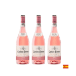 VINO ROSADO VIURA TEMPRANILLO GARNACHA CARLOS SERRES 750ML x3