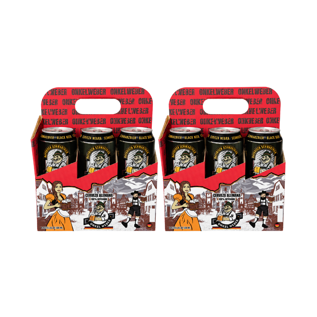 330 TwelvePack Cerveza Onkel Weber De Cebada Negra Lata 500ml - Imagen 1