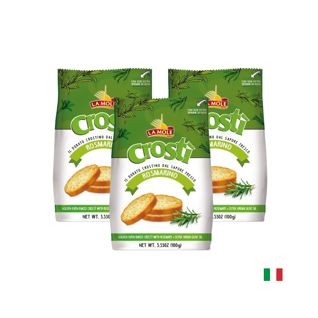 379 Tostaditas La Mole Crosti Rosmarino 100g x3 - Imagen 1